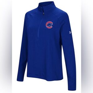 Under Armor Chicago Cubs Women’s Blue Passion Left Chest Quarter Zip Pullover M